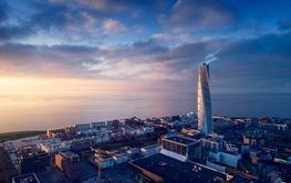 Turning Torso skyscraper in Malmo, Sweden
