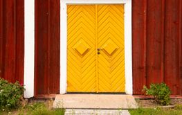 Detail of a Door in old d wooden hose