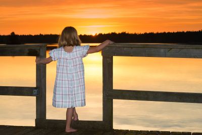 Looking at the sunset