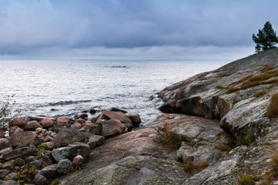 Beautiful rocky coast in Sweden
