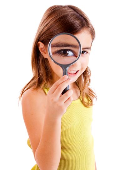 Looking through a magnifying glass