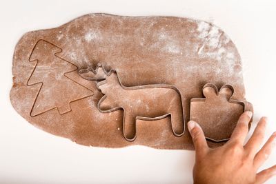 Baking gingerbread cookies