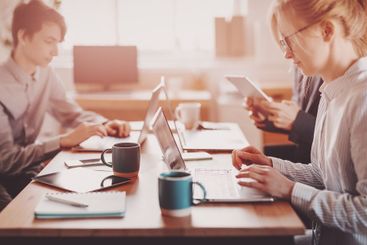 Team of business people working in the office